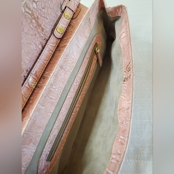 Vintage Brahmin Pink and Gold Clutc, Shoulder Bag - Picture 8 of 8